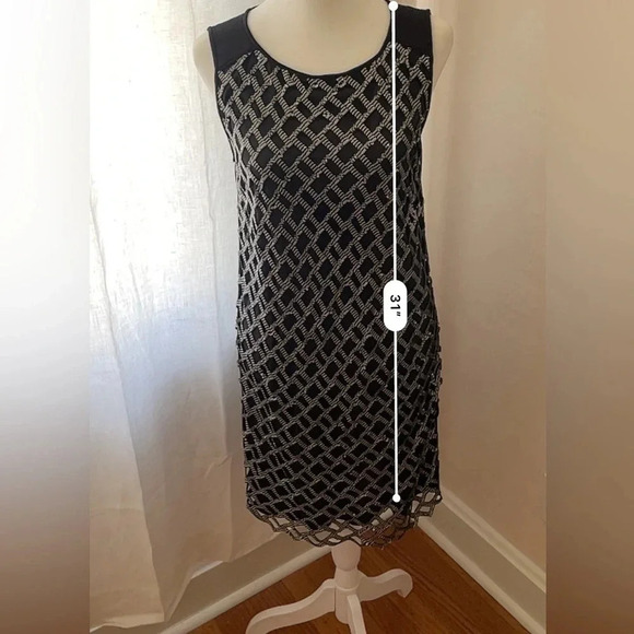 Diane Von Furstenberg Knee Length Sequined Black Dress Women Size Small - Picture 7 of 11